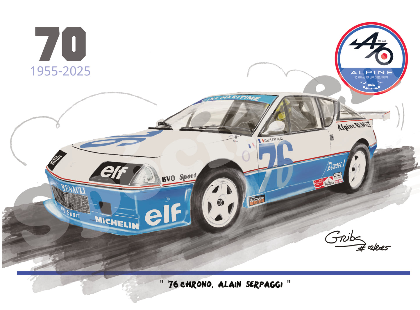 Collector "70 ans Alpine 1955-2025"-"76 Chrono, Alain Serpaggi",