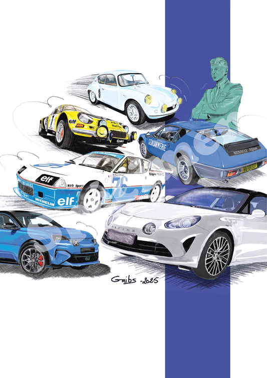 Illustration Officielle 70 ans Alpine 1955-2025