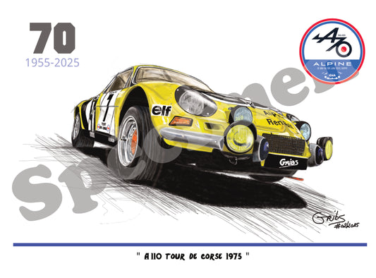 Collector "70 ans Alpine 1955-2025"-"A110 Tour de Corse 1975",